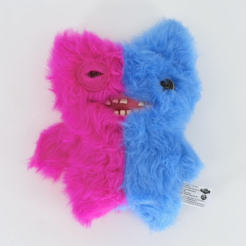 Fuggler Misfit Monsters Mr Screech Plush 2 In 1 Pink Blue 9" ZURU